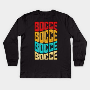 Vintage Bocce Kids Long Sleeve T-Shirt